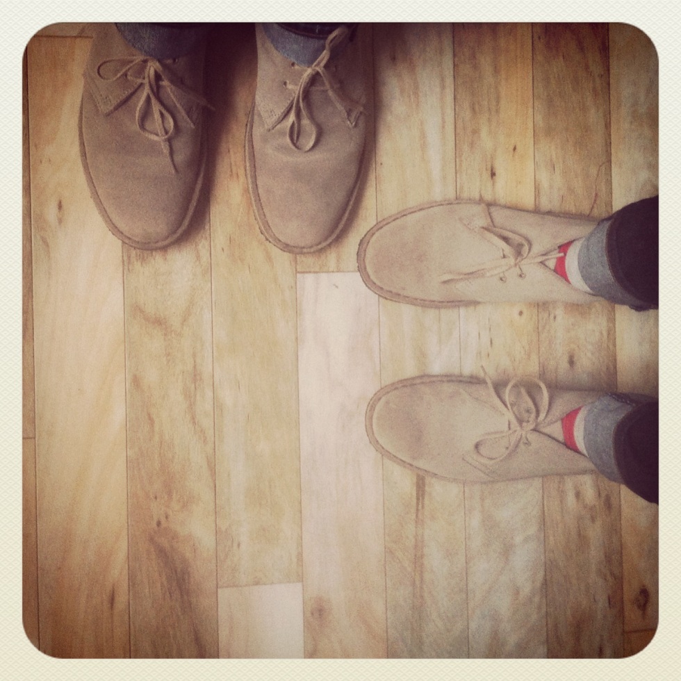 desert boots Clarks with Mr Brogue