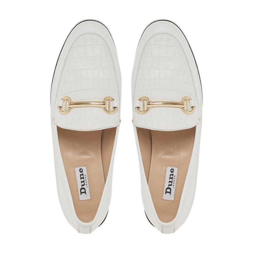 Dune white loafers – by Hannah Rochell